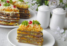 Печеночный торт из куриной печени